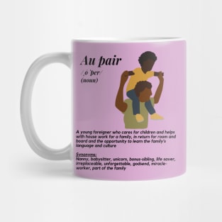 Au pair definition- purple male Mug